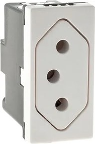 M&amp;#xF3;dulo Tomada Pl&amp;#xE1;stico 10a 250v Branco Pial Plus