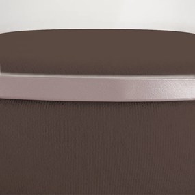 Puff Redondo Base Industrial Rosê Love Suede Marrom D03 - D'Rossi