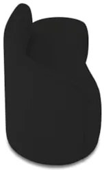 Sofá 3 Lugares Para Sala 180cm Orgânico Wendi Linho Preto I01  - Mpoze