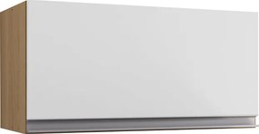 Armário Cozinha Aéreo Geladeira 60cm Basculante Leticia Amêndoa/Branco A01 - D'Rossi