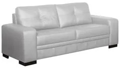 Sofá 03 Lugares 2,10 m Couro Milano Branco - Scala Decor