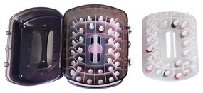 Maleta P/ 68 Esmaltes Profissional C/ Porta Acetona Cinza - Dompel