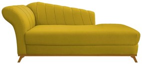 Recamier Vanessa 160cm Lado Direito Suede Amarelo - ADJ Decor