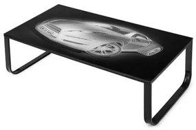 Mesa de Centro Skara Tampo de Vidro Silver Car - 29070 Sun House