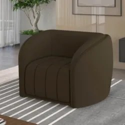 Kit 2 Poltronas Decorativa para Sala 112cm Meris Z32 Veludo Marrom - M