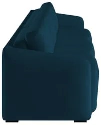 Sofá Cama Casal para Sala 336cm Polska Z08 Veludo Azul - Mpozenato
