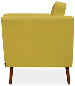 Poltrona Decorativa Siena Veludo Amarelo