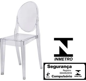Cadeira Louis Ghost sem Braco cor Transparente - 9522 Sun House