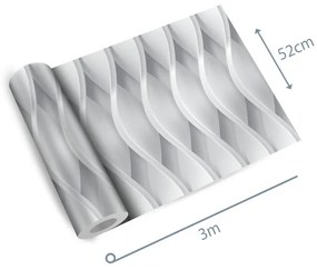 Papel de Parede Ondas Horizontais 0.52m x 3.00m