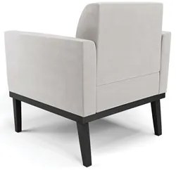 Poltrona Base Madeira Preto Kit 2 Maressa Veludo Cinza - Ibiza