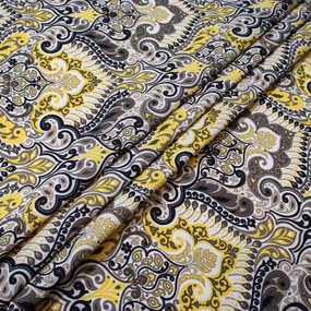 Tecido Belize Estampado Arabesco Amarelo D77 01 Metro - D'Rossi