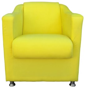 Poltrona Decorativa Cecilia Suede Amarelo