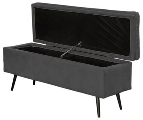 Cabeceira com Calçadeira Baú Casal 140cm Conforto Suede Cinza - Sheep Estofados - Cinza