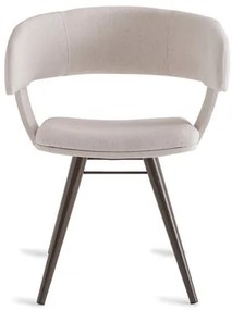 Cadeira Inhotim Assento Estofado Rustico Cru Base Tabaco - 55875 Sun House