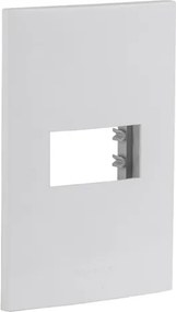 Placa 4x2 Pl&amp;#xE1;stico Branco Com Suporte Inova Pro 12cm