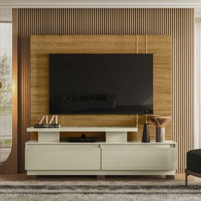 Home Theater Braun 2 Gavetas até 75 Cumaru/Opala G97 - Gran Belo