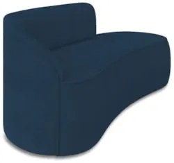 Sofá 3 Lugares 180cm Wendi e Poltrona Steve Boucle Azul I01  - Mpozena