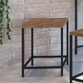 Banquetas Baixas Industrial Para Cozinha Kit 2 Un - Vermont
