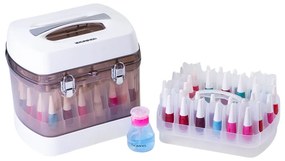 Maleta P/ 68 Esmaltes Profissional C/ Porta Acetona Branca - Dompel