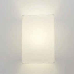 Arandela Retangular Retro Md-2029 Cúpula em Tecido 18x10x30cm Branco - Bivolt