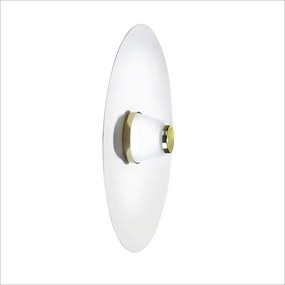 Arandela Eclisse Ø33X10Cm Metal Alumínio E Vidro 01Xled 9W 2700K - Old... (PRETO)