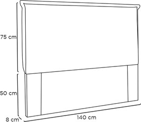 Cabeceira Estofada Nápoles 140cm Casal Suede - ADJ Decor