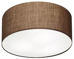 Plafon Cilíndrico Md-3058 Cúpula em Tecido 55x25cm Café - Bivolt