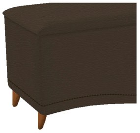 Calçadeira Estofada Yasmim 160 cm Queen Size Corano Marrom - ADJ Decor