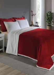 Cobertor Sherpa Vermelho Casal 1 Peça