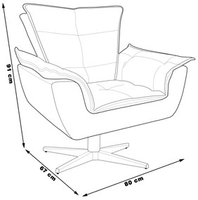 Poltrona Decorativa Base Giratória Cromada Charger Suede Nude G19 - Gran Belo