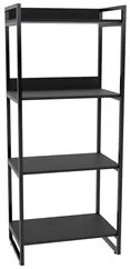 Kit 2 Estante Livreiro Prisma Estilo Industrial 60cm 4 Prateleiras C08