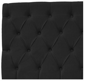 Cabeceira Estofada Liverpool 140 cm Casal Suede Preto - ADJ Decor