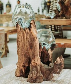 Terrário no Tronco Rústico 2 em 1 | 20cm