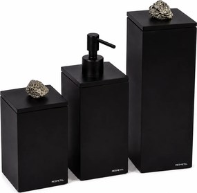 Conjunto 3 pçs Naturalle Pirita - Preto Fosco Black Matte