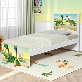 Cama Solteiro Infantil 195x96cm para Quarto Personagens K02 - D'Rossi - DINOSSAURO
