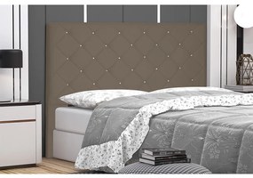 Cabeceira Tania Para Cama Box King 195 cm Suede S04 - D'Rossi - Caramelo