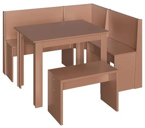 Conjunto Completo Jantar Canto Alemão, Mesa Fixa E Banco