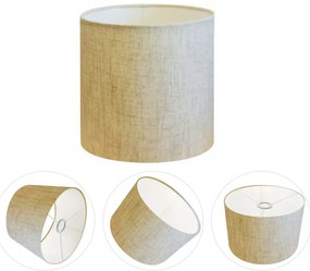 Cúpula Abajur Cilíndrica Cp-8005 Ø18x18cm Rustico Bege