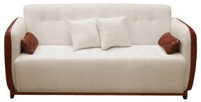 Sofá 3 Lugares Liverpool 1,90 m Compose Corino Ocre/Bege - Decorar Estofados
