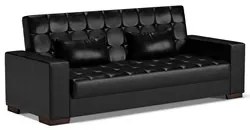 Sofá Cama para Sala de Estar Lisboa Couríssimo Preto - Ibiza
