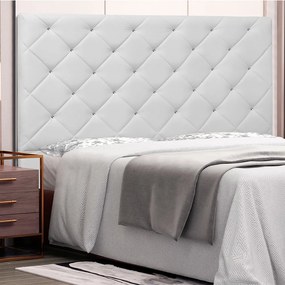 Cabeceira Tania Para Cama Box Queen 160 cm Corino - D'Rossi - Branco