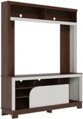 Estante Para TV 65 Pol 160cm Braga Nogueira Real/Off White C05 - Mpoze