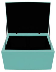 Calçadeira Copenhague 90 cm Solteiro Suede Azul Tiffany - ADJ Decor
