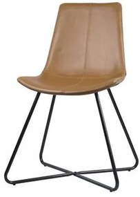 Cadeira Balle Courino Caramelo Base Preto 84cm - 62862 Sun House