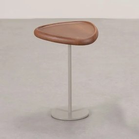 Mesa Lateral Moet Baixa Tampo Orgânico Madeira Natural - 78285 Sun House