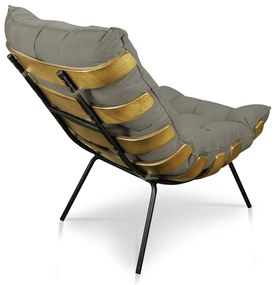 POLTRONA COSTELA SUEDE MARROM RATO DROSS