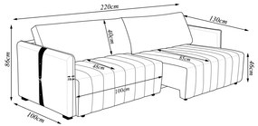 Sofá Sala de Estar Bipartido 220cm Retrátril com Detalhe Lateral em PU Comala Linho Cinza G93 - Gran Belo