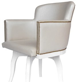 Cadeira Giratória New Pure c/ Tachas - Branca Clássico Kleiner