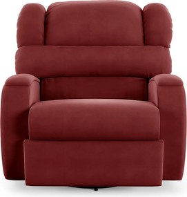 Poltrona do Papai Sala de Cinema Reclinável Kylie Glider Manual Giratória Veludo Vermelho G23