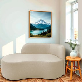 Divã Recamier Orgânico Tokyo 180cm Lado Esquerdo Bouclé - ADJ Decor